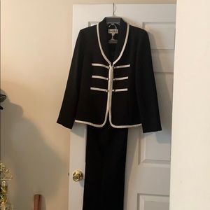 Black and Cream Pantsuit